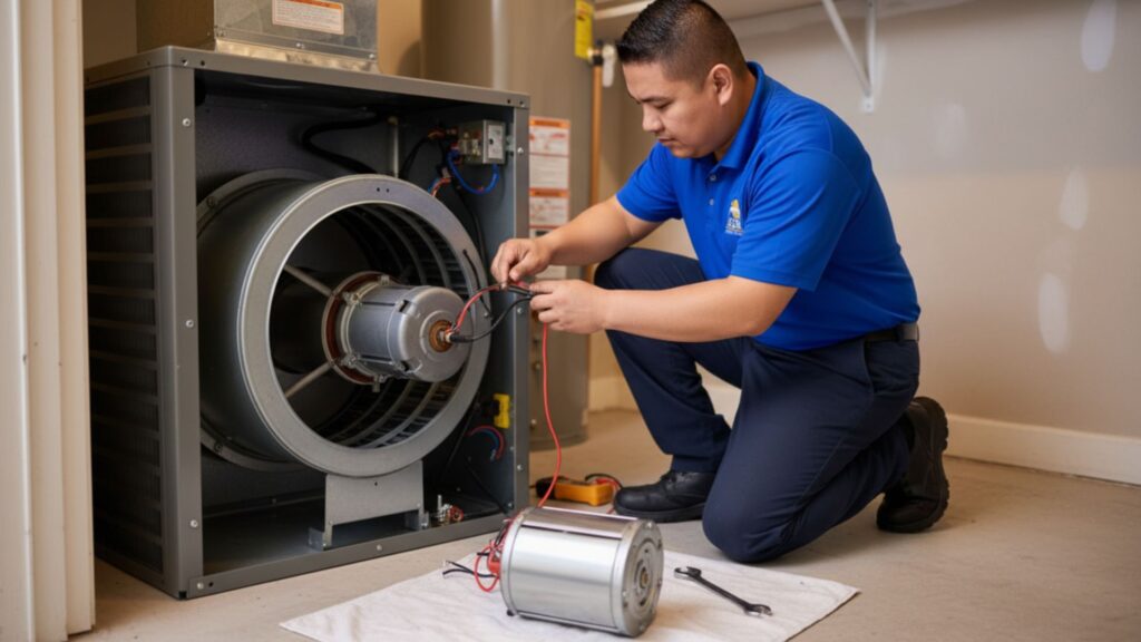 What is the cost to replace an AC blower motor in a San Marcos, TX home